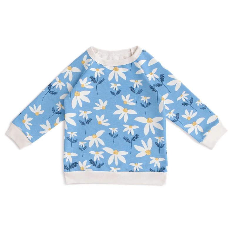 Fleece SweatshirtsSweatshirt - Daisies Blue