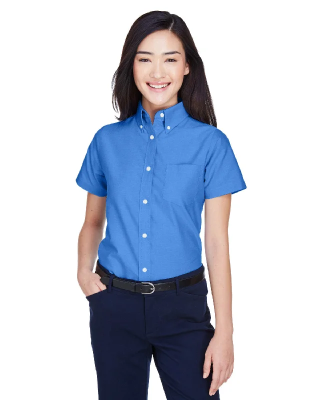 UltraClub 8973 Ladies' Classic Wrinkle-Resistant Short-Sleeve OxfordCollege Shirts