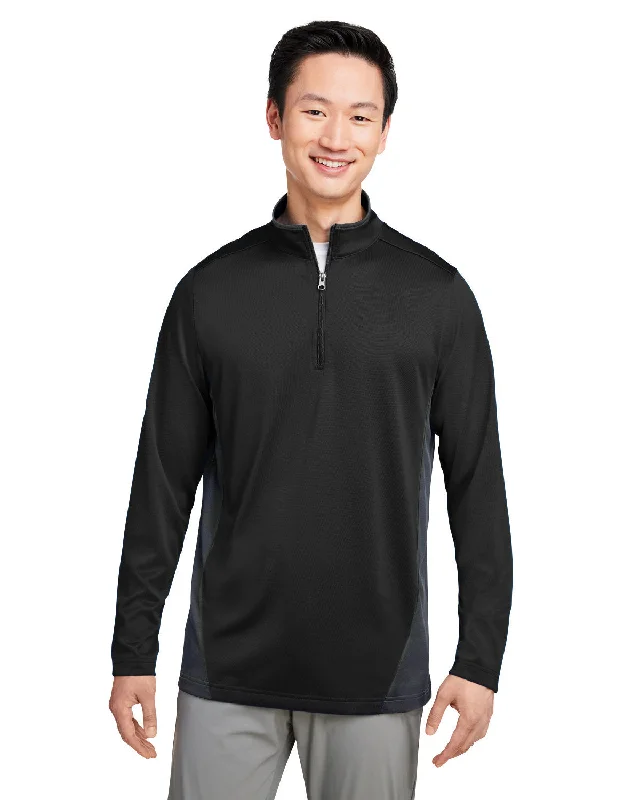 Harriton M786 Men's Flash Snag Protection Plus IL Colorblock Quarter-ZipYoga Shirts