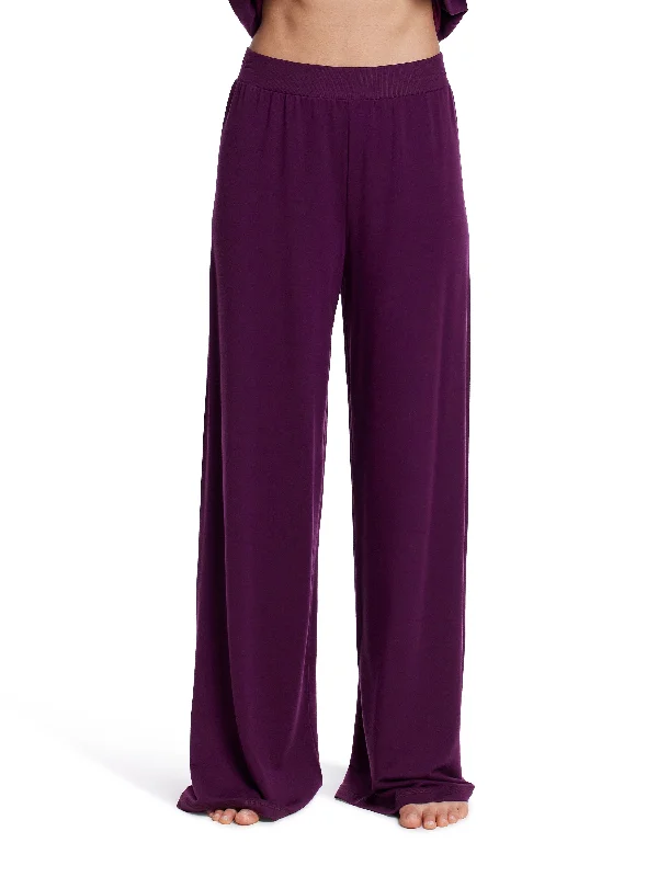 Yoga PantsFrench Terry Wide Leg Pant Dried Cherry Red Sale