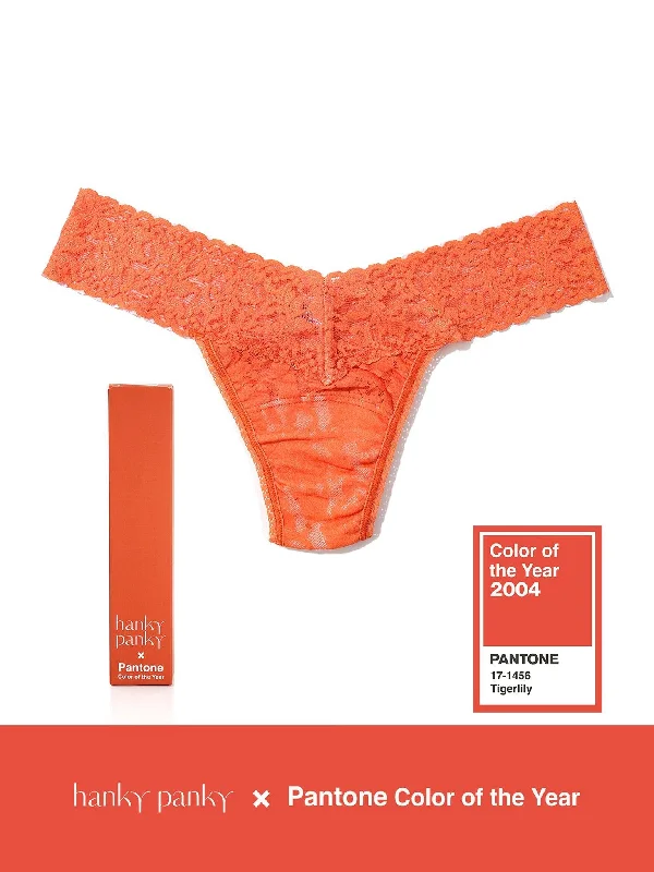 Tuxedo PantsSignature Lace Low Rise Thong | PANTONE 17-1456 Tigerlily