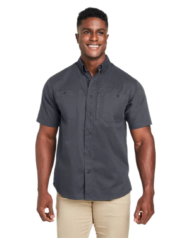 Harriton M585 Men's Advantage IL Short-Sleeve Work ShirtLace-Up Shirts