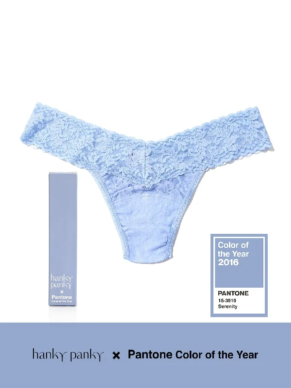 Formal PantsSignature Lace Low Rise Thong | PANTONE 15-3919 Serenity