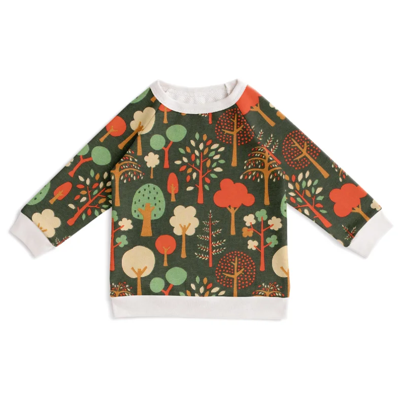 Ruffled SweatshirtsSweatshirt - Trees Dark Green