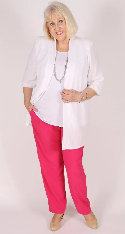 ShortsRelaxed Cut Pant Pink Crinkle