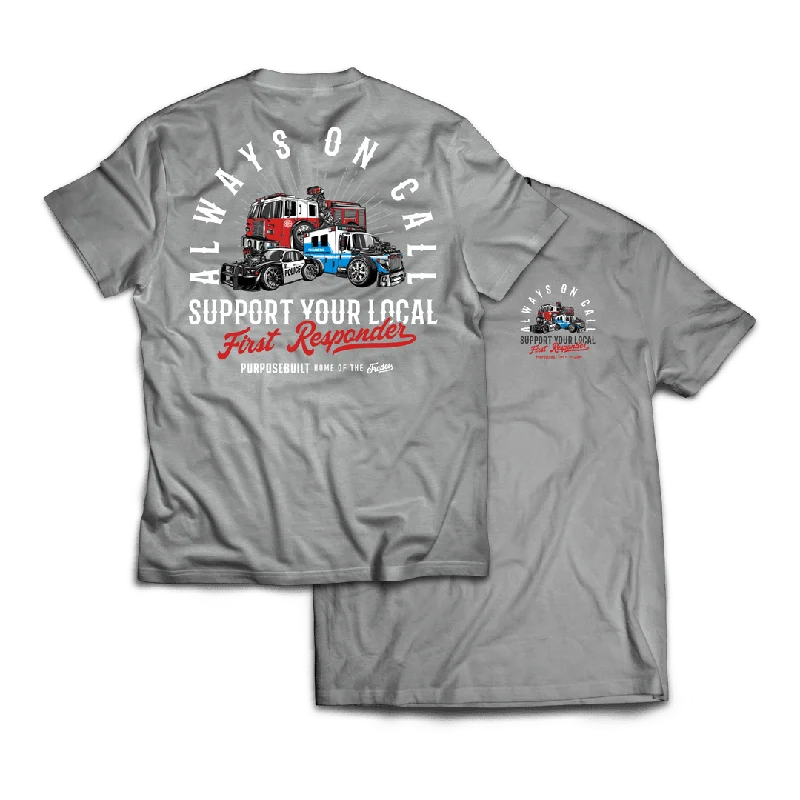 Skateboard T-ShirtsSupport your Local First Responder Tee, Gray