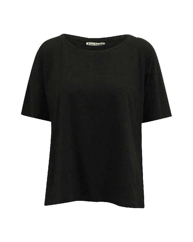 Fishing T-ShirtsAcne Studios Nairobi C Base Tee in Black Cotton