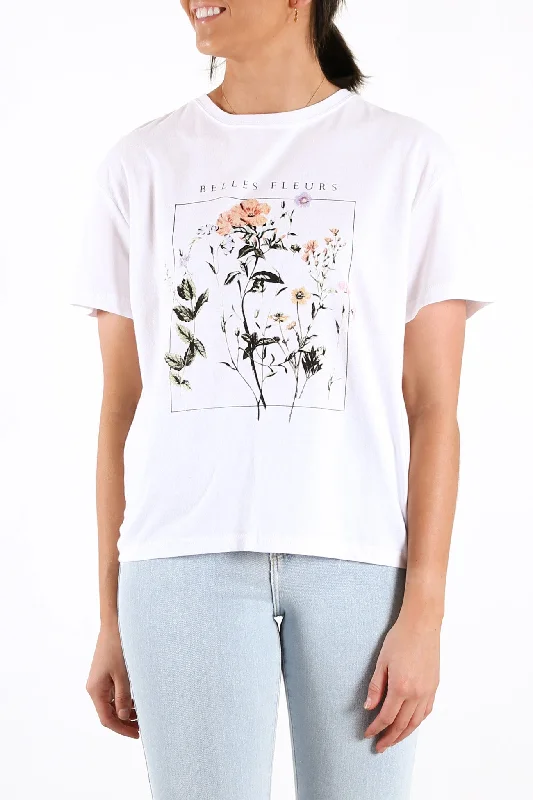 Metallic T-ShirtsBelle Fleur Tee White