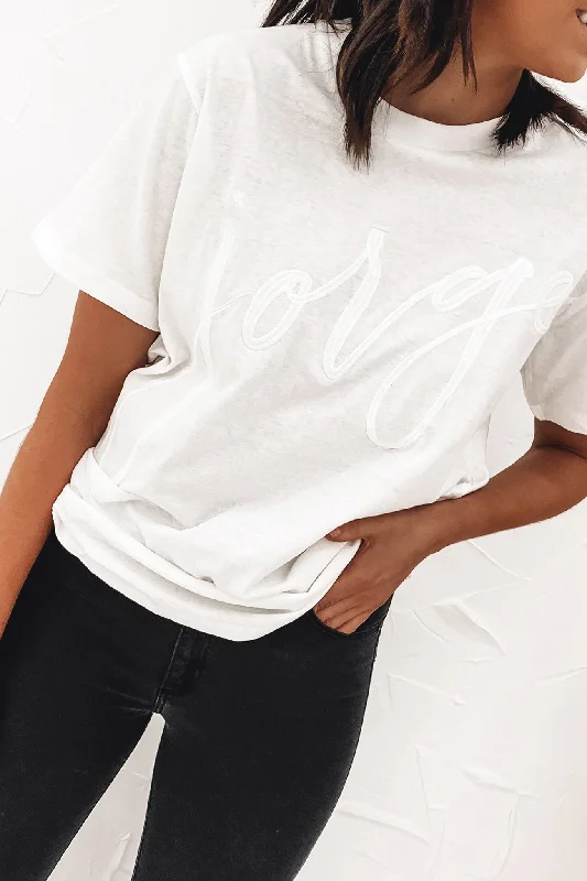 Cotton T-ShirtsJorge Embroided Tee Vintage White