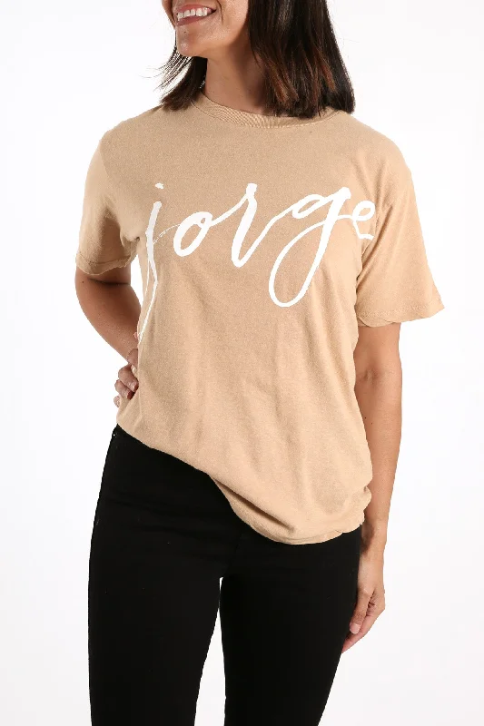 Bamboo T-ShirtsJorge Sign Here Tee Tan