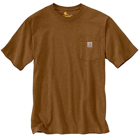 Colorblock T-ShirtsK87 - Loose Fit Heavyweight Pocket Tee, Oiled Walnut Heather