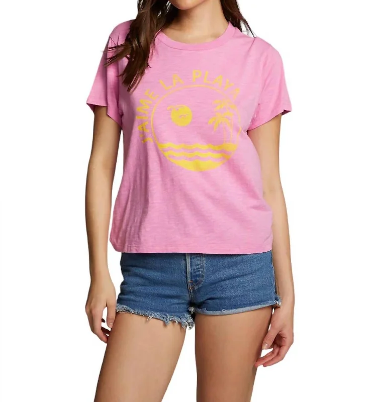 Zippered T-ShirtsLa Playa Tee In Bright Pink