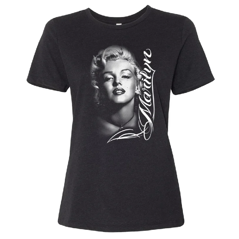 Skateboard T-ShirtsMarilyn Monroe Portrait Signature Women's Relaxed Jersey Tee