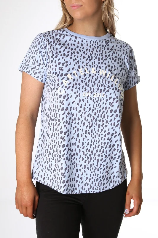 Hooded T-ShirtsMarlo Tee Blue Leopard