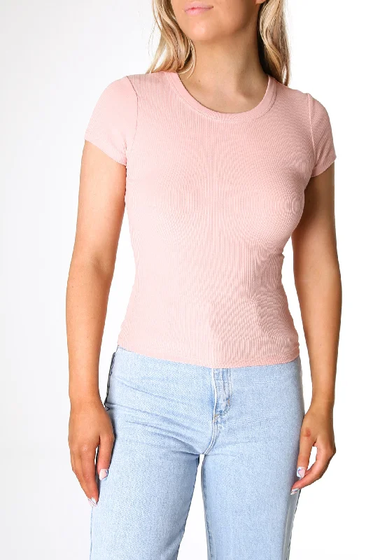 Artist T-ShirtsMonroe Rib Tee Pink Salt