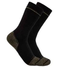 Asymmetrical T-ShirtsMidweight Cotton Blend Steel toe Boot Sock 2-Pack - Black