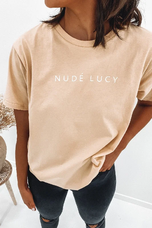 Waterproof T-ShirtsNude Lucy Slogan Tee Honey