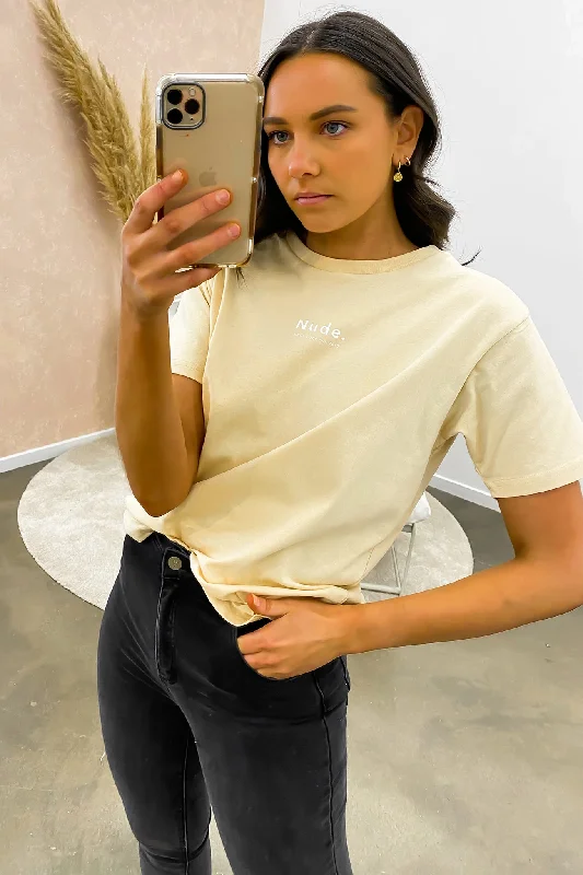 Velvet T-ShirtsNude. Organic Heritage Tee Butter