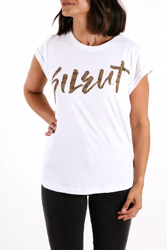 Sequined T-ShirtsStray Tee White