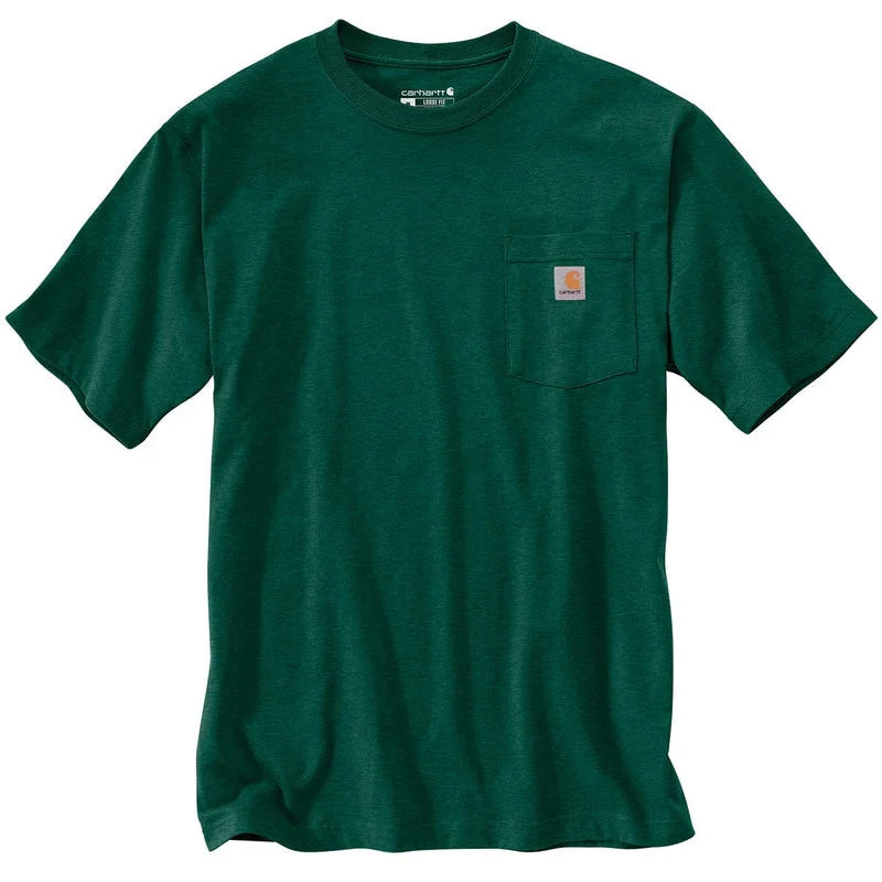 Recycled Fabric T-ShirtsK87 - Loose Fit Heavyweight Pocket Tee, North Woods Heather